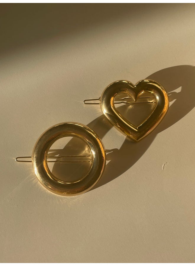 Urban Jewel Chunky Heart Hair Clip - Image 2