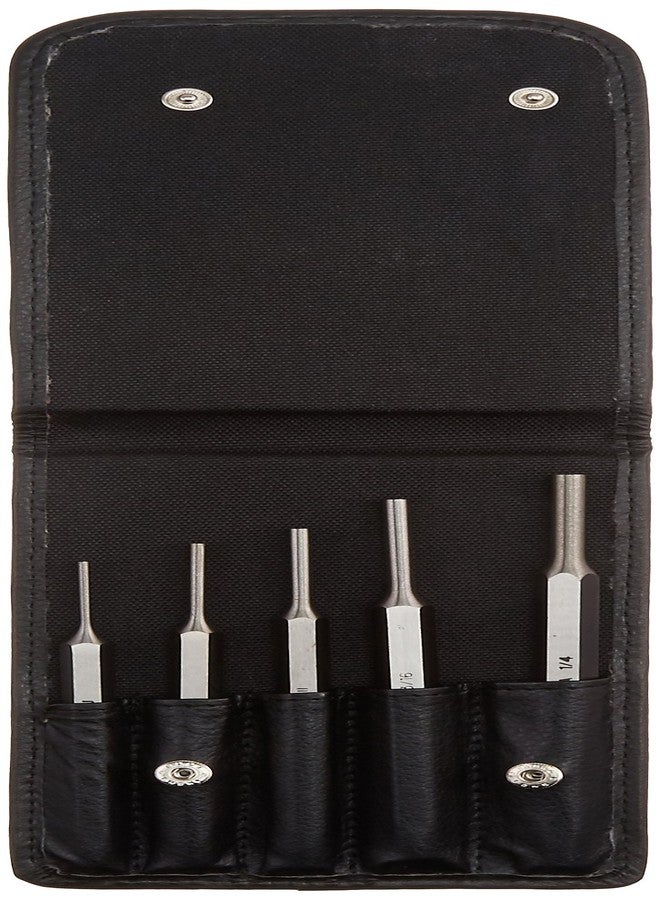 Mayhew Pro 15006 150-Line Pin Punch Set with Leather Pouch, 5-Piece - Image 5