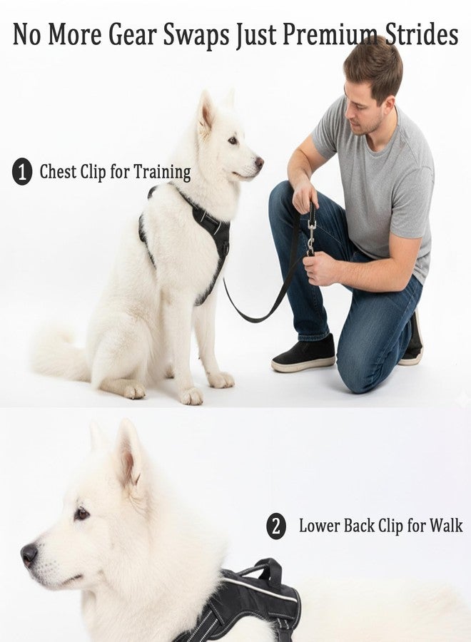 GHYKL Light Up Dog Harness, Multicolor Illuminated LED Dog Harness with 7 Lighting Modes, No Pull Rechargeable Safety Vest with Handle for Medium Large Dogs, Waterproof & Adjustable, Large - Image 5