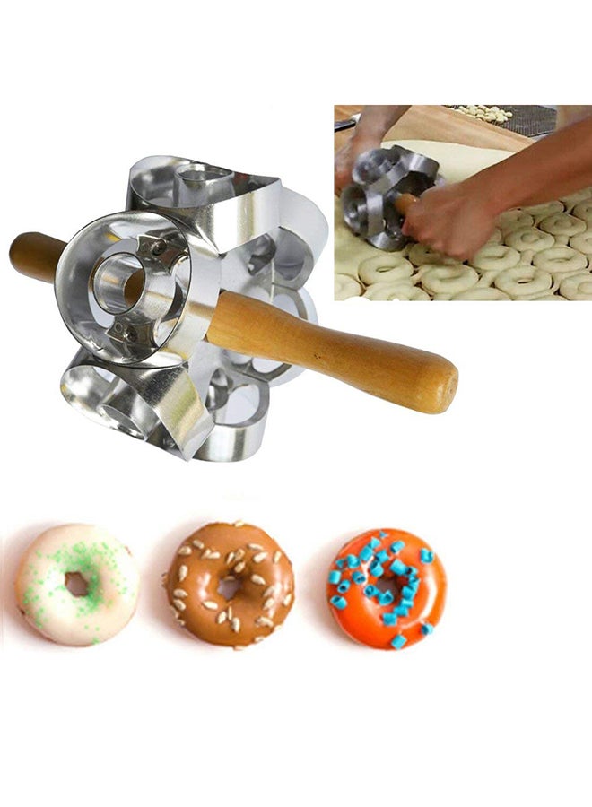 Loquat One Roll Donut Cutter Yeast Donuts Silver/Beige - Image 3