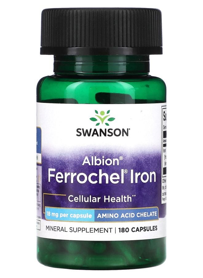 SWANSON ألباين فيروتشيل حديد 18 ملغ 180 كبسولة