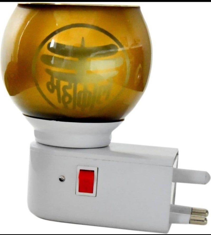 AkshyaPatra LED Kapoordani Aroma Oil Diffuser with On Off Switch to Toggle for Burner Lamp Glass Incense Holder Multicolor  - Image 1