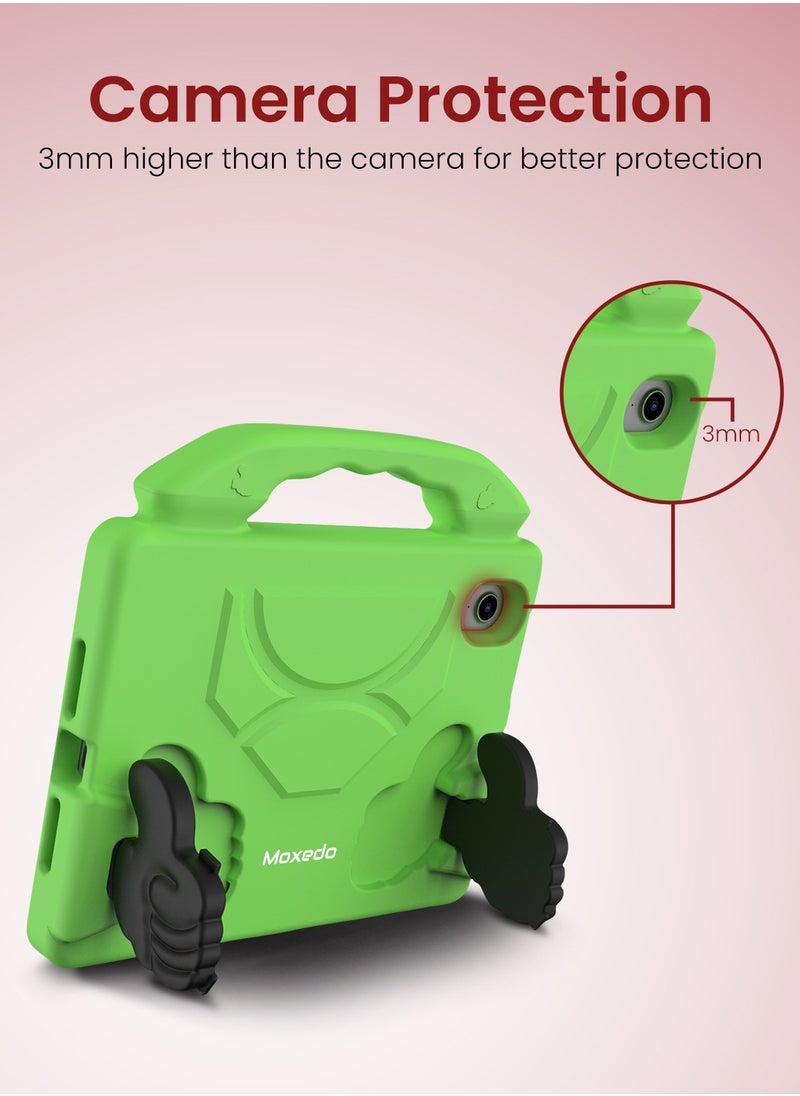 Moxedo Moxedo Shockproof Protective Case Cover Lightweight Convertible Handle Kickstand for Kids with Pencil Holder  Compatible for iPad Mini 6 - Green  - Image 2