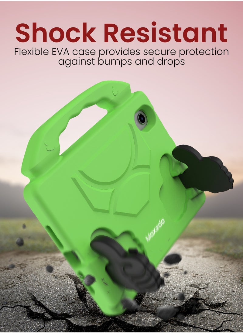 Moxedo Moxedo Shockproof Protective Case Cover Lightweight Convertible Handle Kickstand for Kids with Pencil Holder  Compatible for iPad Mini 6 - Green  - Image 4