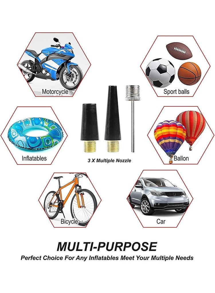 MR.SMART Mr Smart 2-Cylinder Portable Air Compressor Kit with Tools, Multi-Purpose Nozzles for Cars, Sports Balls, Inflatables - Image 4