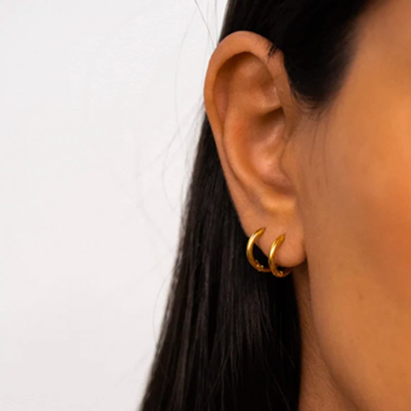 Hey Harper Hoop Earrings For Women Trendy - Lightweight Waterproof & Sweatproof Jewerly - Image 4