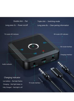 Generic Bluetooth 5.2 Transmitter Receiver for TV with AUX 3.5 Lower Latency with Qualcomm CSR Chip Hi-Fi Sound Wide Compatibility Supports all APT encoding systems APTX Adaptive Audio Adapter for TV  - Image 4