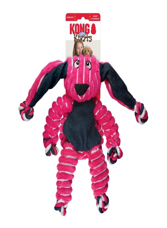 KONG Floppy Knots Combo Dog Toy - Fox and Bunny Bundle - Interal Knotted Rope with Squeakers and Less Stuffing - Medium/Large - Image 3