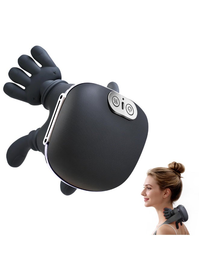 Bukela Neck Massager for Pain Relief with Deep Tissue Massage and Heat, Bionic Hand Neck and Shoulder Massager for Back Relaxation Home Office Travel - Image 1
