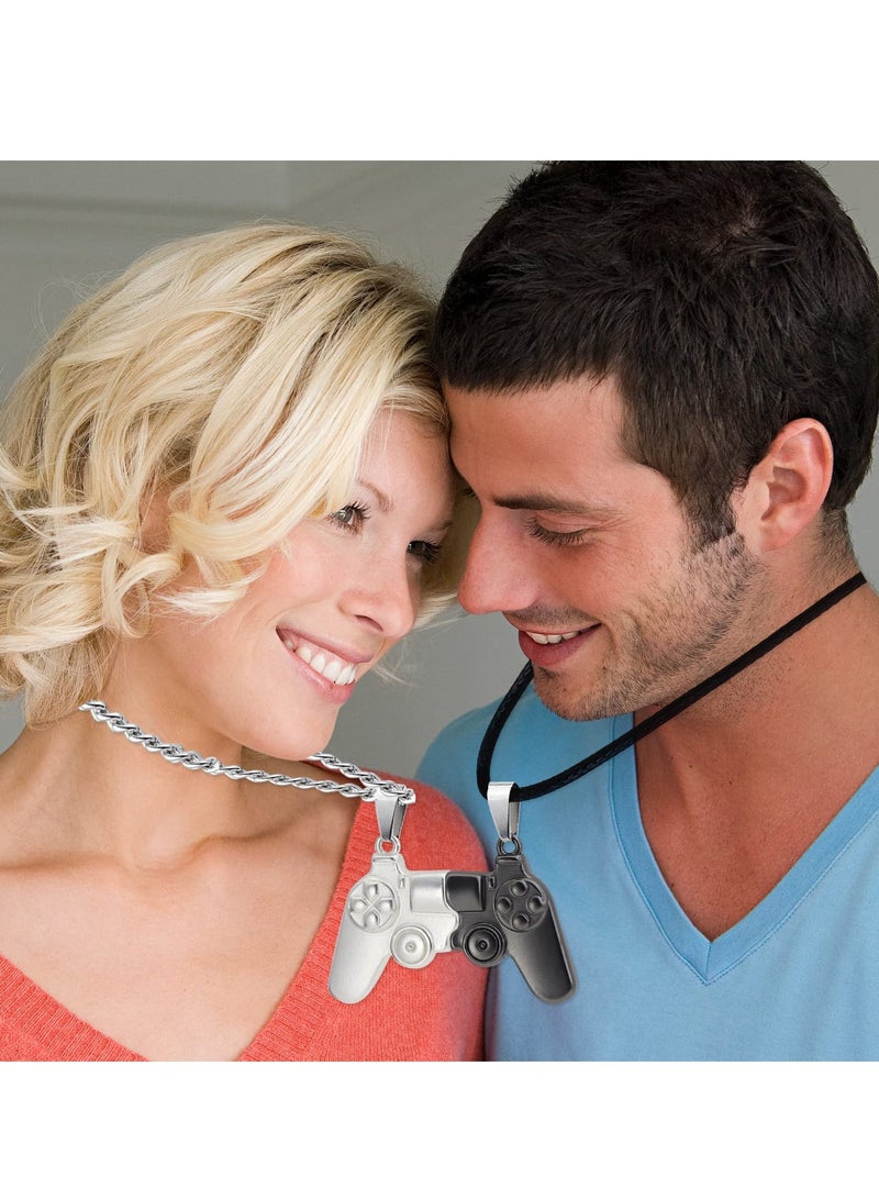 Zikra 2 Pcs Friendship Necklaces, for Best Friends, Split Magnetic Game Controller Pendant Necklaces, for Couples Matching Best Friends Forever Necklaces Set - Image 5