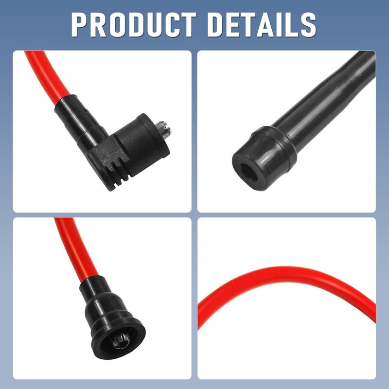 JDMSPEED New Spark Plug Wire Set Replacement for Honda Civic Del Sol EG EK EJ D15 D16 Spiral Core 92-00 - Image 4