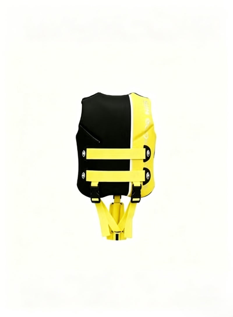 Hisea Children's Water Sports Vest Life Jacket Black And Yellow - Image 4
