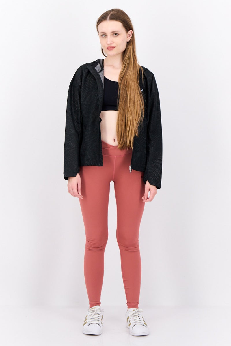 Adidas جاكيت تدريب رياضي نسائي بأكمام طويلة، أسود - Image 4