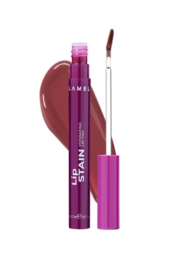 Lamel Hydrating Lip Tint Stain - Confidence, lip tint, High-Shine Glossy Finish, Long-Lasting 8-Hour Wear, Lightweight Non-Sticky Lip Stain, Precision Applicator, Natural Tint Effect, Liptint Gloss, 2.7 gm - Image 1