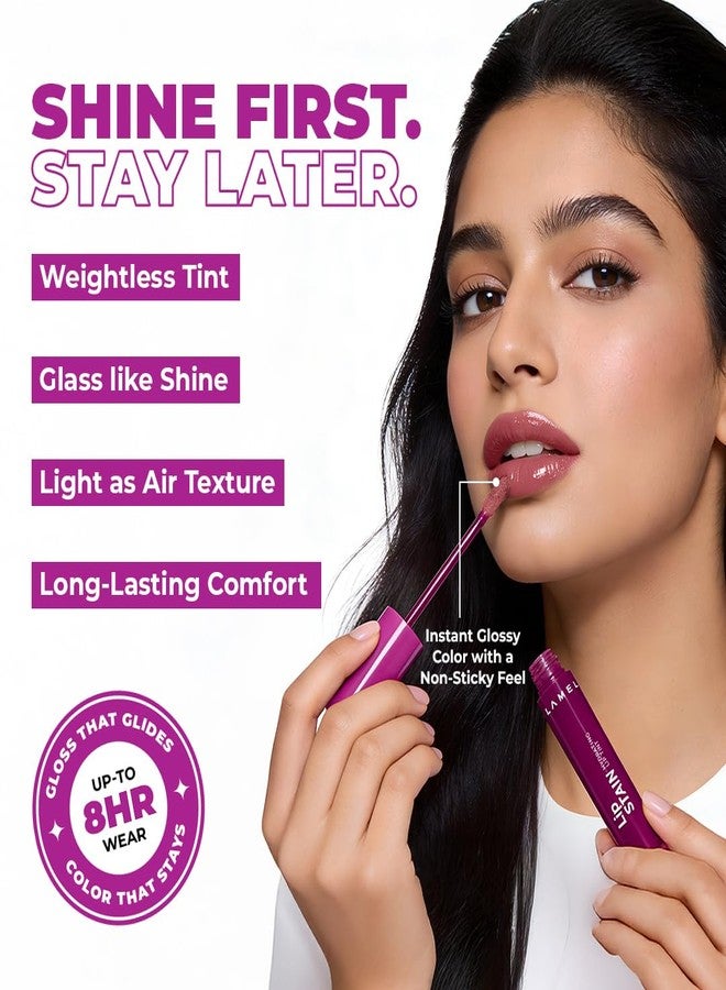 Lamel Hydrating Lip Tint Stain - Confidence, lip tint, High-Shine Glossy Finish, Long-Lasting 8-Hour Wear, Lightweight Non-Sticky Lip Stain, Precision Applicator, Natural Tint Effect, Liptint Gloss, 2.7 gm - Image 2