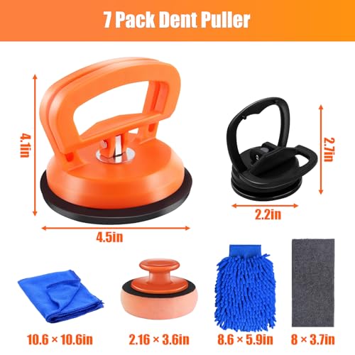 YIHANGYE Dent Puller,7 Pack Car Dent Puller Kit,Car Dent Remover Tool for Car,Paintless Dent Removal Kit,Hail Dent Removal Kit,Dent Puller Suction Cup for Dent Remover,Glass,Screen,Moving (Large - Image 3