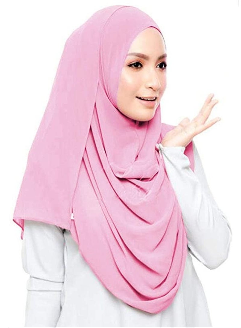 Chiffon Scarf for Women Fashion Soft Hijab Long Scarf Wrap - Image 1
