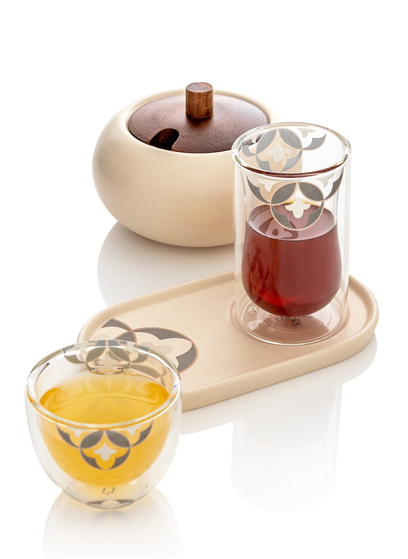 Dallaty Set of 20 Pieces Arabic Tea and Coffee  - Image 1