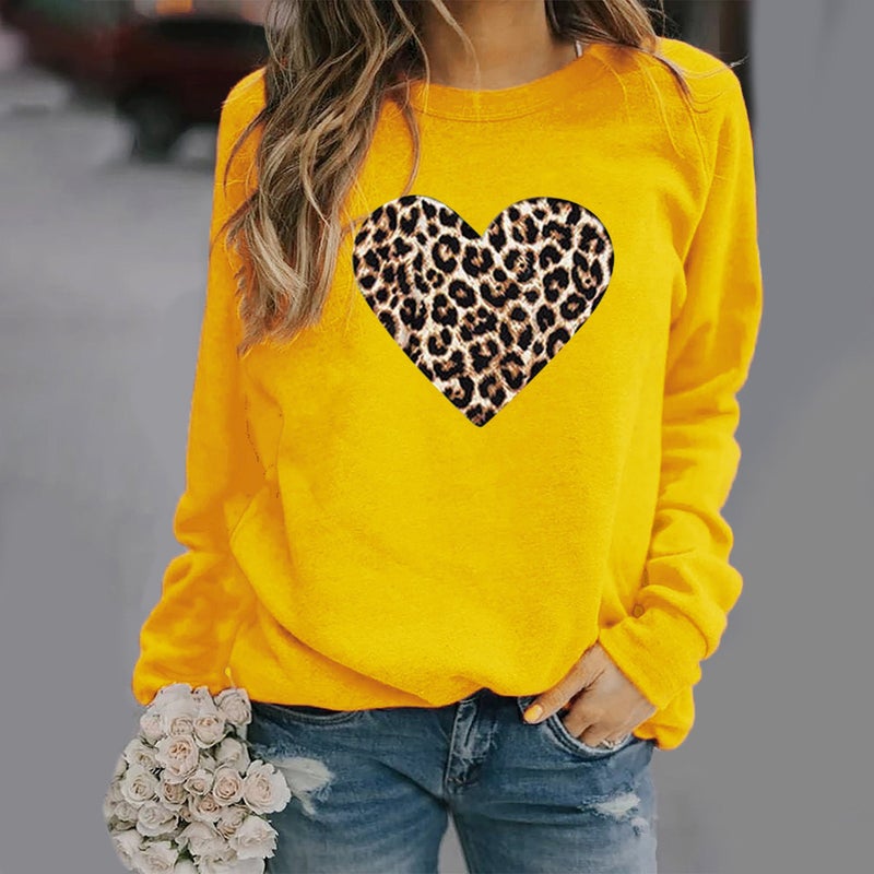 [Same day] Amazon eBay wish AliExpress independent station love pattern printing Leisure Yellow