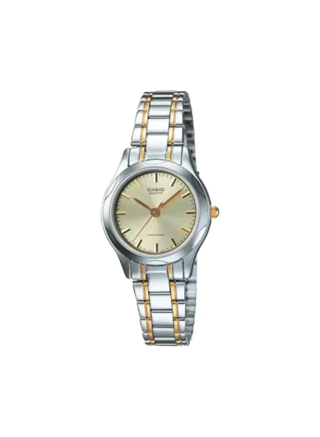 كاسيو Women's Analog Display Watch With Two Tone Stainless Steel Strap - LTP-1275SG-9A