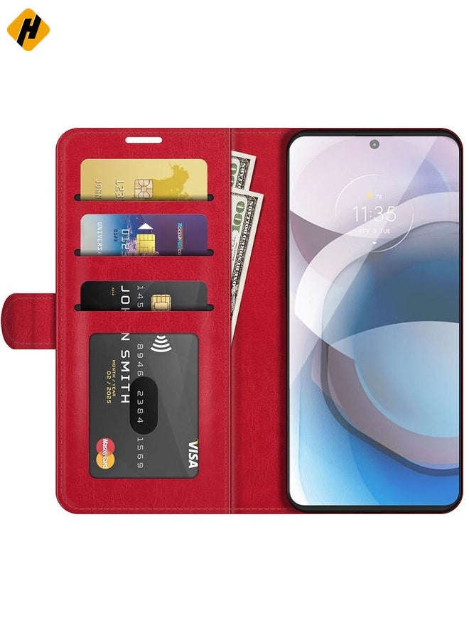 Case Cover For Motorola One 5G Ace R64 Texture Single Horizontal Flip Protective Case with Holder & Card Slots & Wallet& Photo Frame(Red)