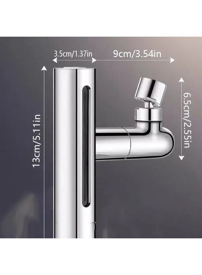 1pc 360 Rotating Splash Resistant Kitchen Faucet Extender Adjustable Height Angle - Image 1