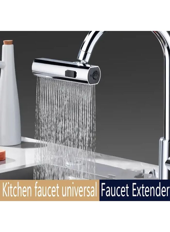 1pc 360 Rotating Splash Resistant Kitchen Faucet Extender Adjustable Height Angle - Image 2