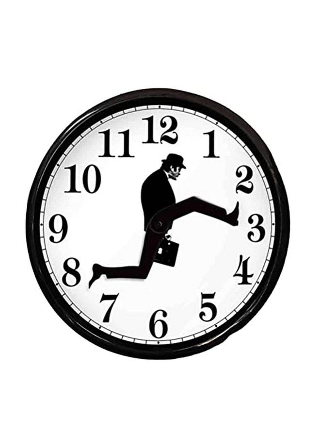 Hztyyier Wall Clock Ministry Of Silly Walks Clock Glass Wall Round Clock Silent Wall Watch Clock For Hotel Living Room Decor - Image 1
