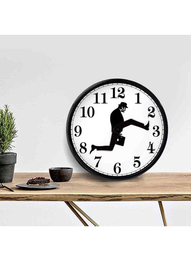 Hztyyier Wall Clock Ministry Of Silly Walks Clock Glass Wall Round Clock Silent Wall Watch Clock For Hotel Living Room Decor - Image 5