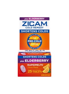 ZICAM Cold Remedy Zinc RapidMelts, Elderberry Citrus Flavor, Homeopathic, Cold Shortening Medicine, Shortens Cold Duration, 25 Count  - Image 2
