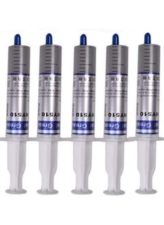 (5-Pack) Reusable Thermal Paste (30g), Large Syringe Thermal Grease Cool Compound Heat-Sink Apply to PC/CPU/GPU/LED/VGA - Grey