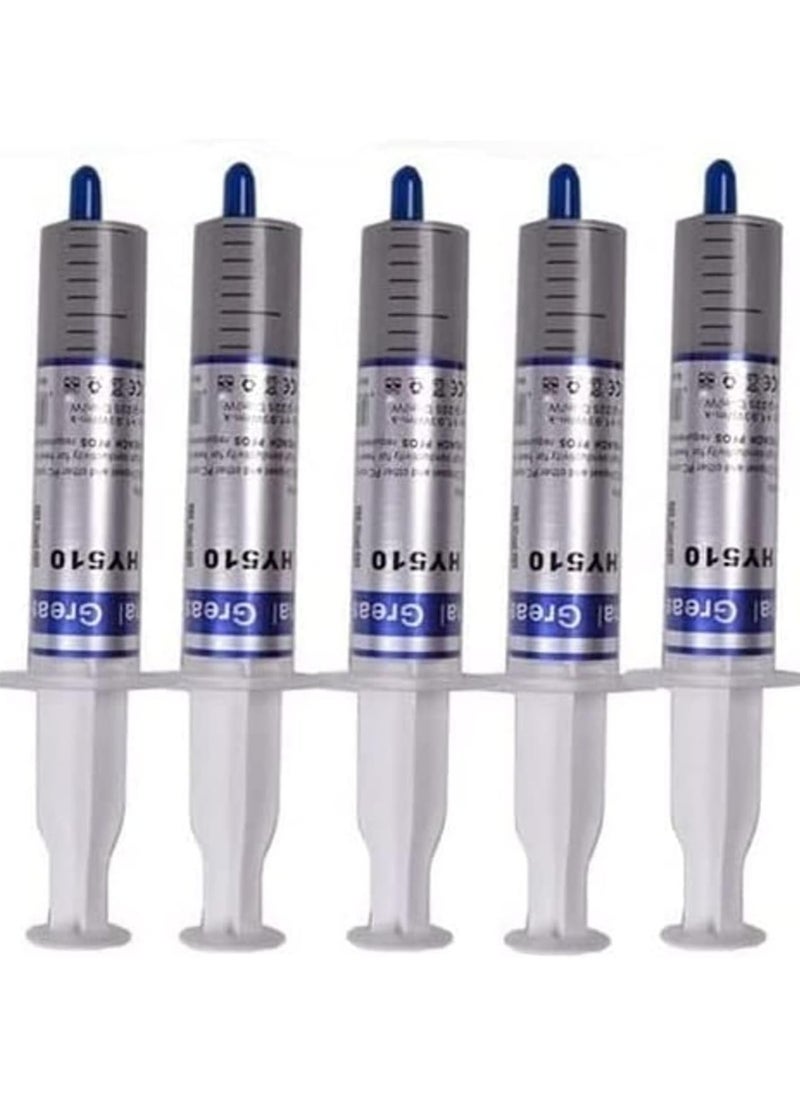 Generic - (5-Pack) Reusable Thermal Paste (30g), Large Syringe Thermal Grease Cool Compound Heat-Sink Apply to PC/CPU/GPU/LED/VGA - Grey - Image 1