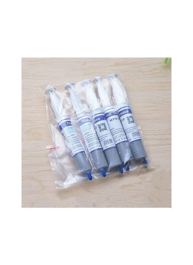 Generic - (5-Pack) Reusable Thermal Paste (30g), Large Syringe Thermal Grease Cool Compound Heat-Sink Apply to PC/CPU/GPU/LED/VGA - Grey - Image 1
