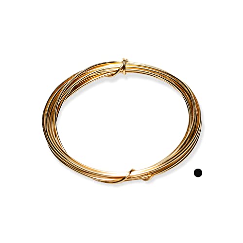 Craft Wire 12 Gauge, 14/20 Yellow Gold Filled Wire Half Hard Round 14K Gold Filled Made in USA - 5FT by CRAFT WIRE - Image 1