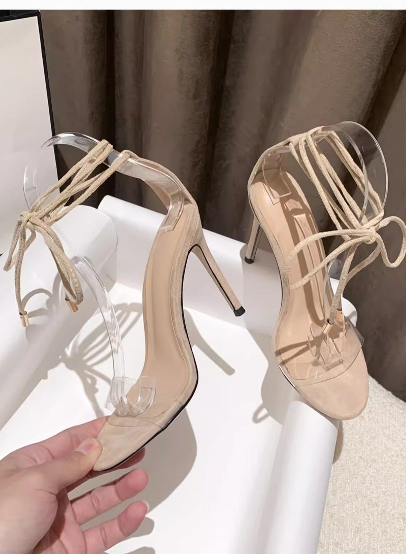 New Temperament Open Toe Strap High Heels - Image 4