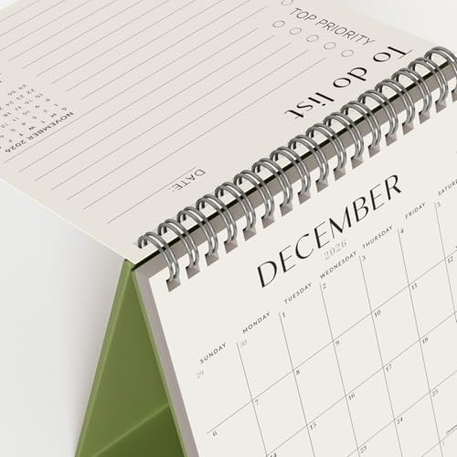 Jotsome Desk Calendar 2026-2027, Small Standing Flip Desktop Calendar From Now to June 2027 for Home and Office, Easy Organizing (Green, Small) - Image 5