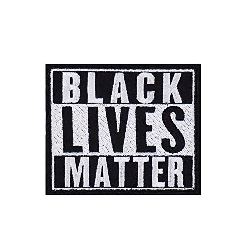 Cute-Patch Juneteenth Black Lives Matter BLM Black Power Embroidered Iron on Patch (Black White) - Image 1
