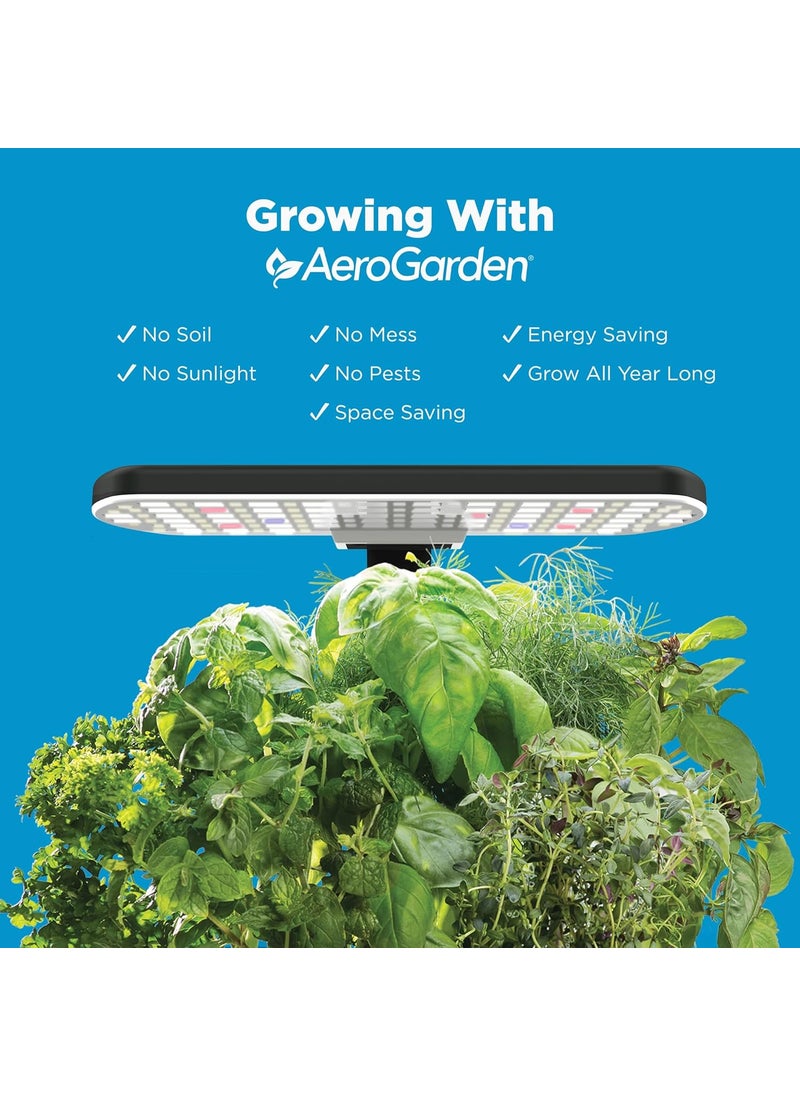 AeroGarden AeroGarden Harvest 20 Indoor Garden Hydroponic System with LED Grow Light Holds up to 6 AeroGarden Pods Black  - Image 4