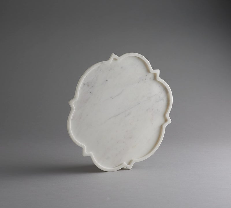 Stone Essential Lydia Platter / Starter Dish /Serving Platter/ Fruit Plate/ Marble Dish/ Marble Tray / Centre Piece / Décor Accent / Diwali Festive and Corporate Gifting, White, Small - Image 3