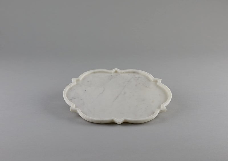 Stone Essential Lydia Platter / Starter Dish /Serving Platter/ Fruit Plate/ Marble Dish/ Marble Tray / Centre Piece / Décor Accent / Diwali Festive and Corporate Gifting, White, Small - Image 2