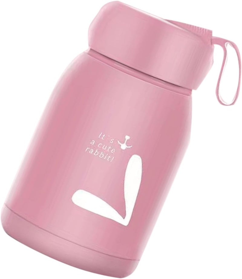 ZJchao Bunny Water For Girls, Bunny Water For Kids 330ml Double Layer Insulated Mug Pink Coffee Cups With Lids With a Capacity of 330ml and Easy to Design (Pink) - Image 2