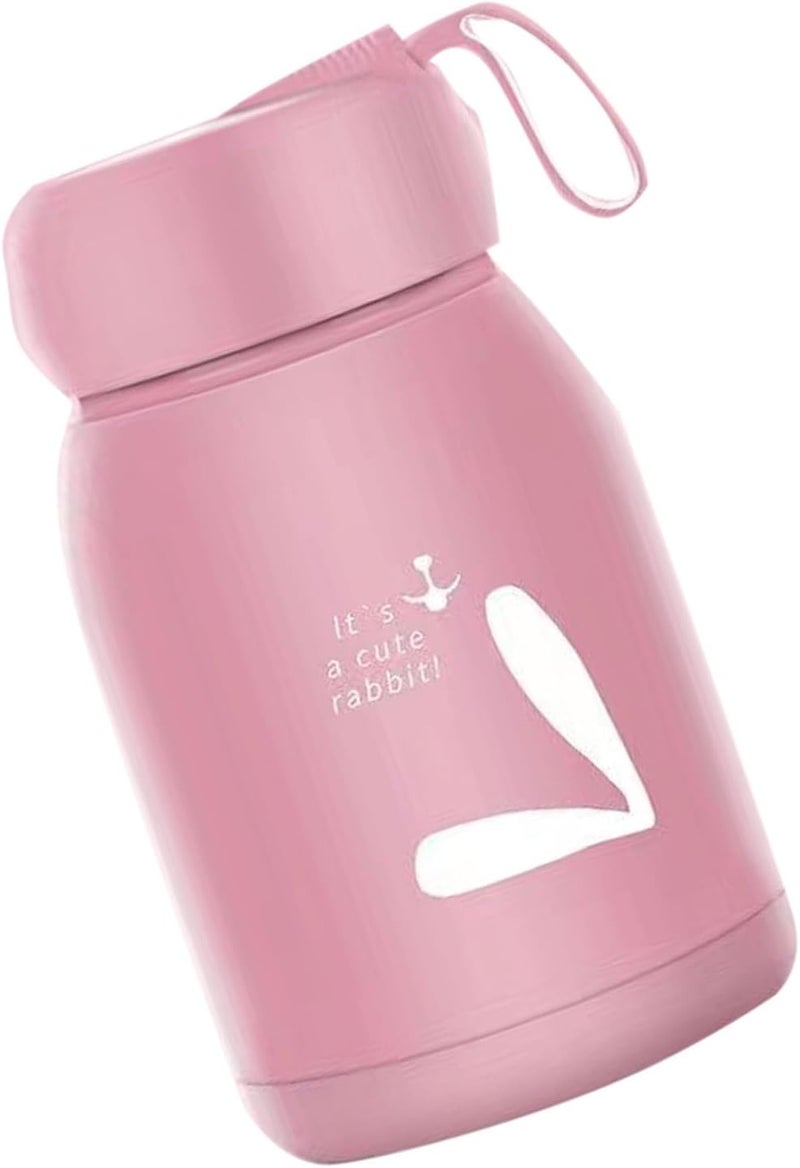 ZJchao Bunny Water For Girls, Bunny Water For Kids 330ml Double Layer Insulated Mug Pink Coffee Cups With Lids With a Capacity of 330ml and Easy to Design (Pink) - Image 3
