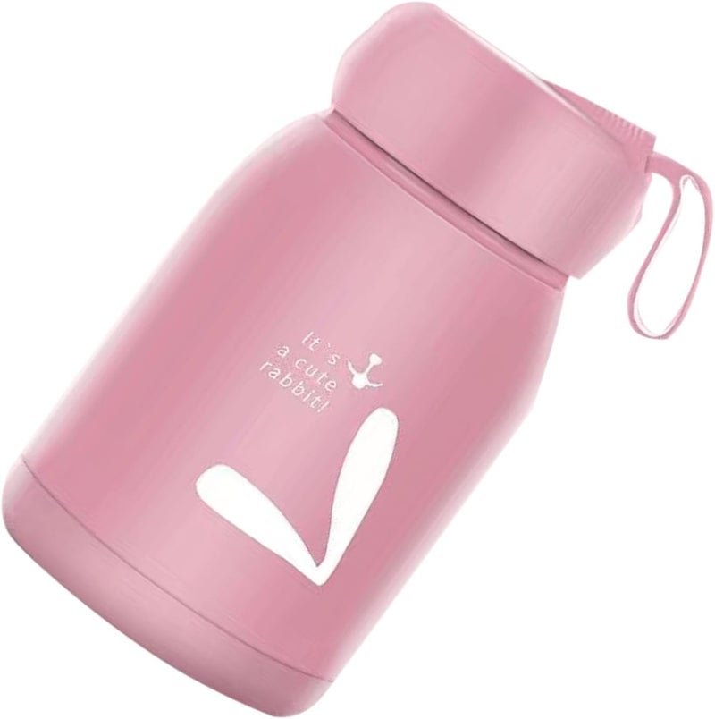 ZJchao Bunny Water For Girls, Bunny Water For Kids 330ml Double Layer Insulated Mug Pink Coffee Cups With Lids With a Capacity of 330ml and Easy to Design (Pink) - Image 1