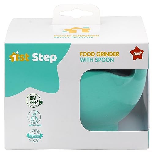 1st STEP Food Grinder with Spoon (Mint Green) - Image 5