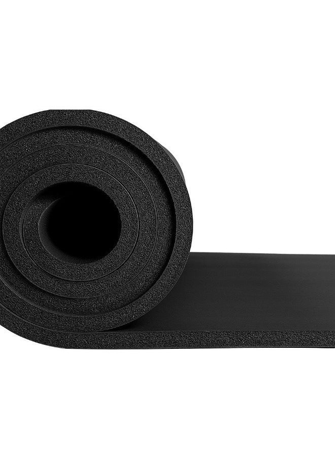 Yoga Mat Non Slip 10mm Thick Exercise Mat with Strap Included Ideal for HiiT Pilates Yoga and Many Other Home Workouts Durable Material for Daily Use(Black) - Image 3