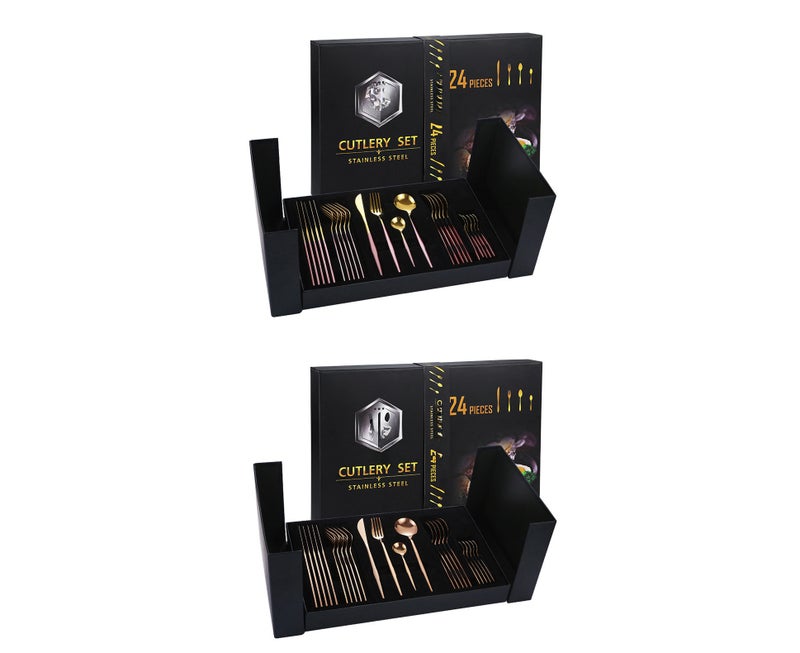 Rose Gold Cutlery Set for 6 Persons - Image 4