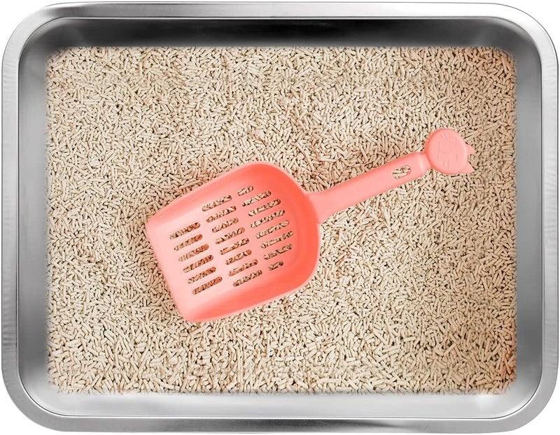 Kichwit Stainless Steel Cat Litter Box Kitten Litter Tray Metal Cat Litter Pan Non Stick Smooth Surface Easy to Clean 175 L x 135 W x 4 H - Image 5