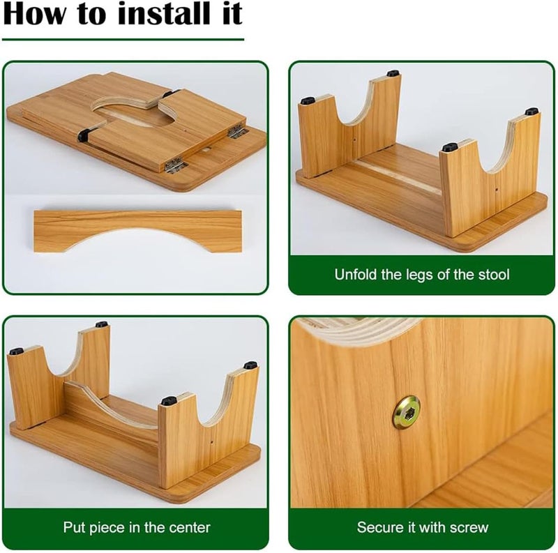 StrongTek Wooden Step Stool for Adults & Kids, Compact 7.5" Low One-Step Bedside Stool with Non-Slip Surface, Portable Step Ladder for Bedroom & Bathroom, Supports Up to 300 lbs - Image 3