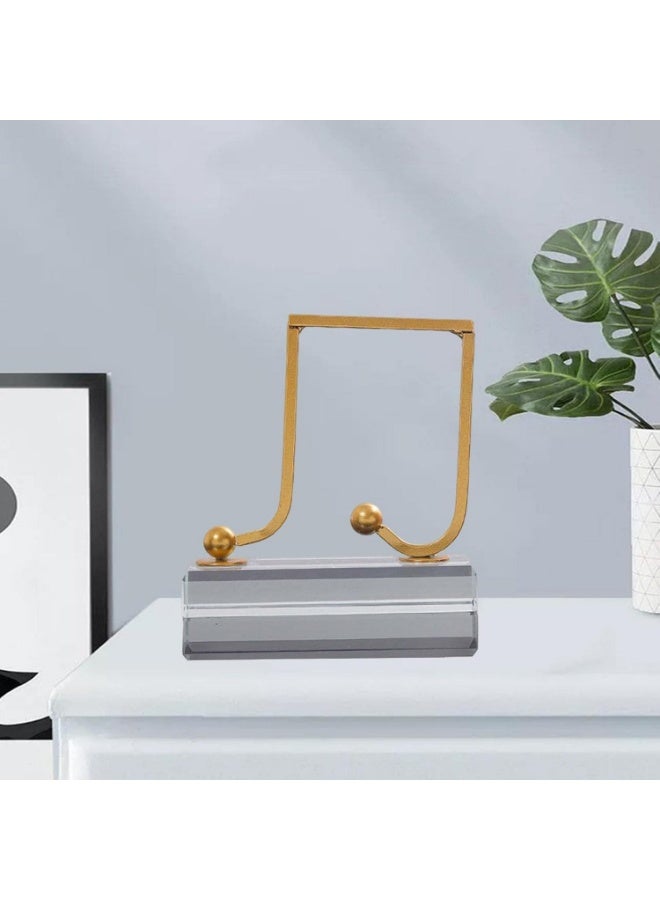A decorative masterpiece in the shape of a musical note with a crystal base - an elegant piece of art for the office and home decor - Image 3