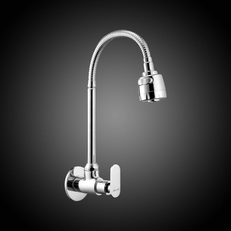 ALTURAS Brass Capsule Dual Flow Kitchen Sink Cock with 360 Degree Swivel Spout | Kitchen Sink Tap | Kitchen Faucet | Tap for Kitchen Sink | Taps - Set of 1 - Image 1